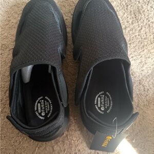 Unisex Black Slip-On Sandals WIDE